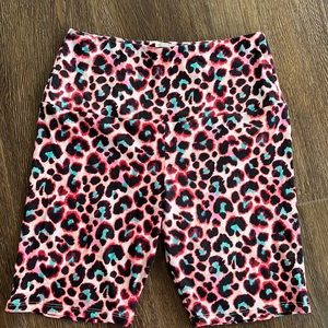 Free People Intimately Biker Lounge Shorts Size X Small. Cheetah